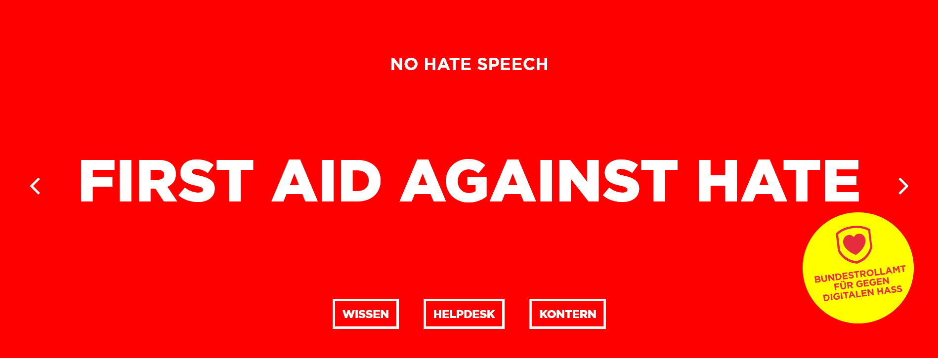 Digitaler Erste Hilfe Kasten No Hate Speech